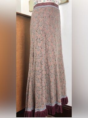 Free People Amethyst Lace Maxi
Skirt Bohemian Chic - Size 8